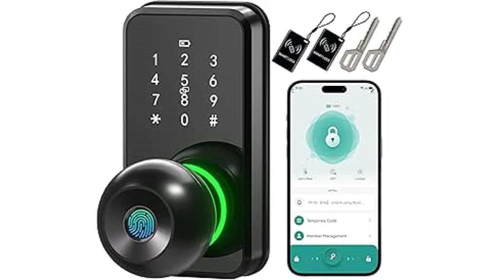 fingerprint keypad door lock