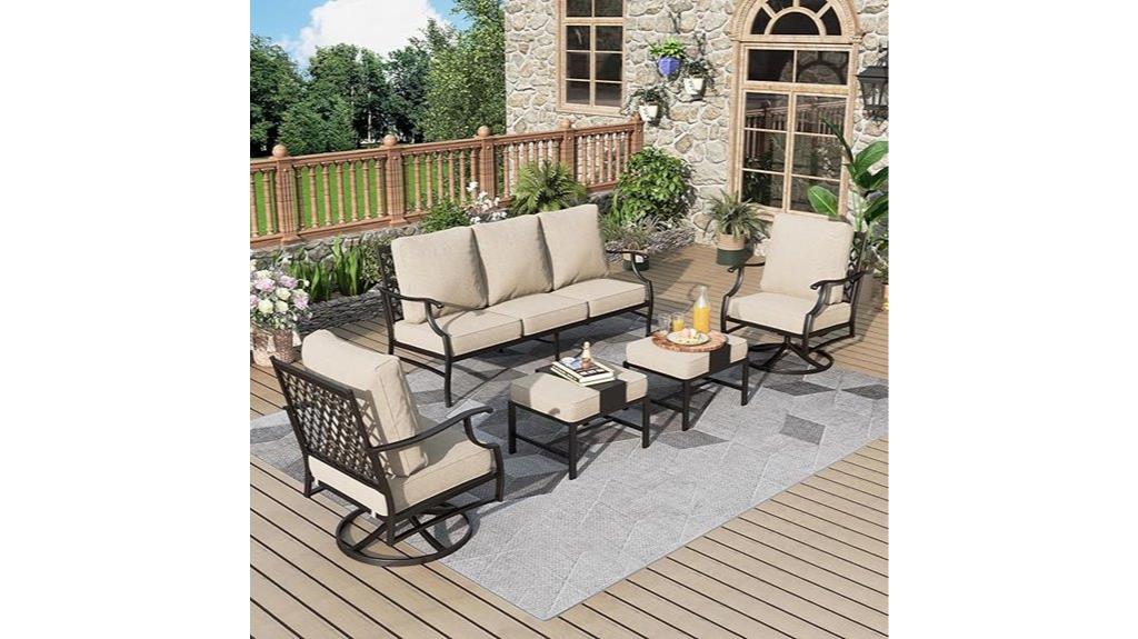 five piece outdoor patio set