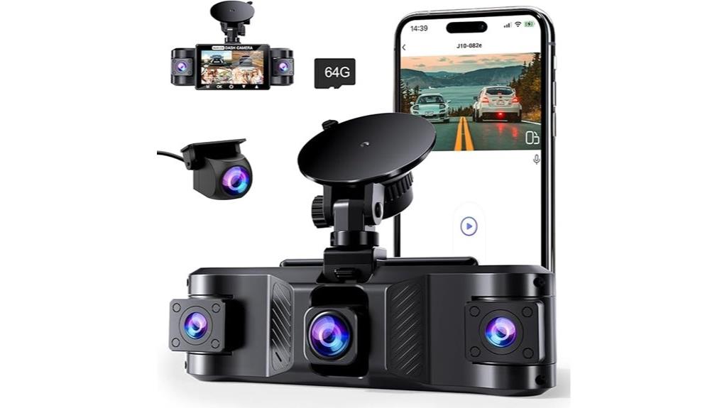 four channel wifi enabled dash cam