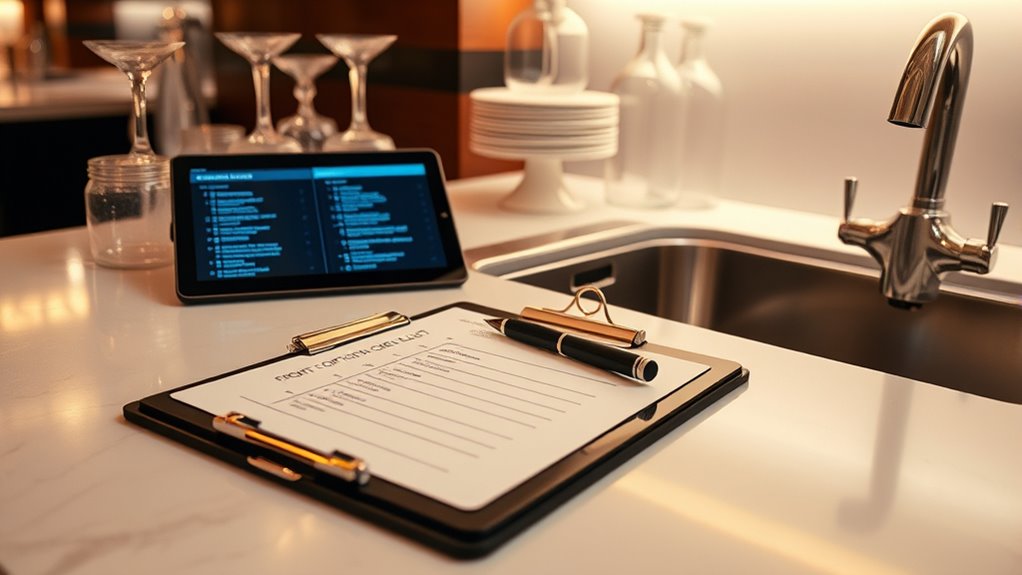 front and back of house setup