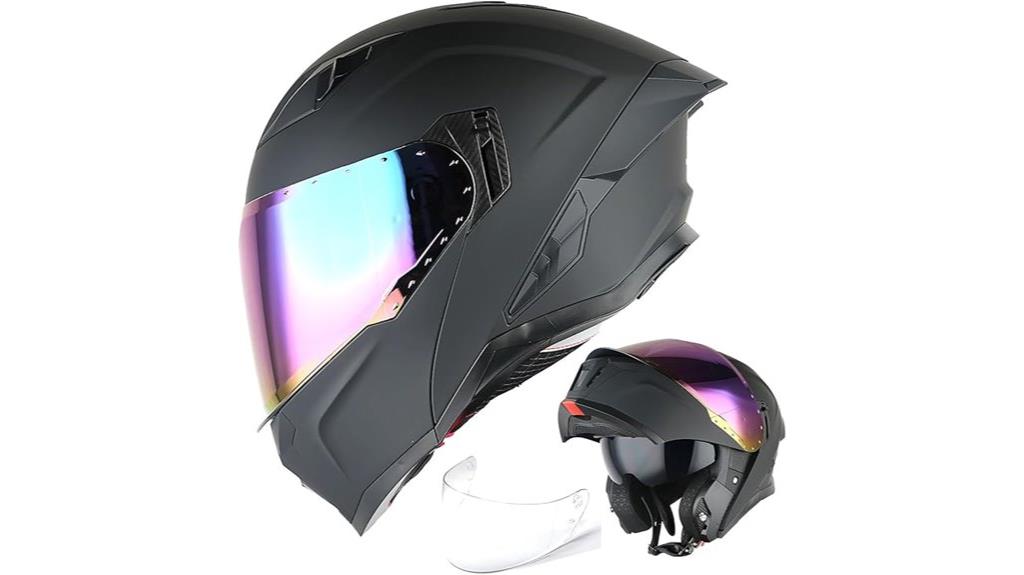 full face helmet with dual visor