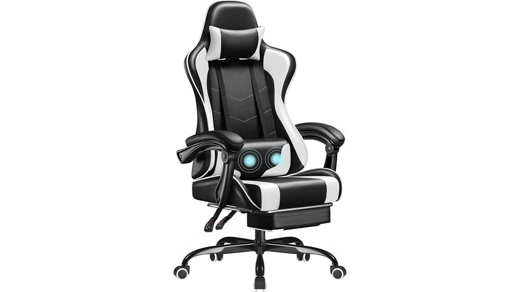 gaming chair with footrest
