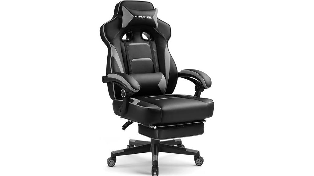 gaming chair with footrest