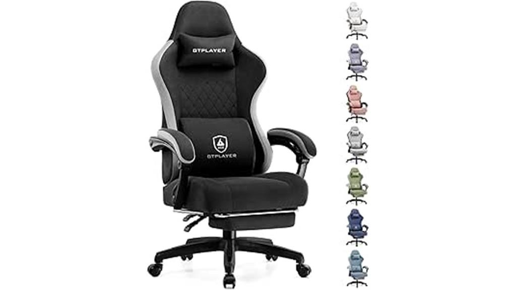 gaming chair with footrest