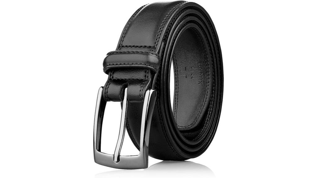 genuine leather dress belt