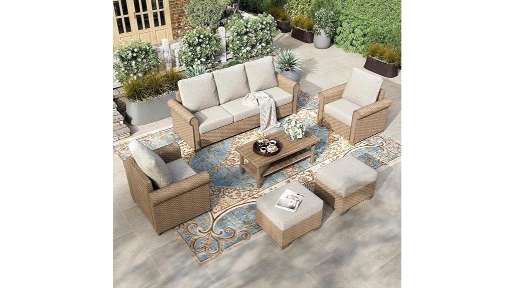 heras 6 piece patio set
