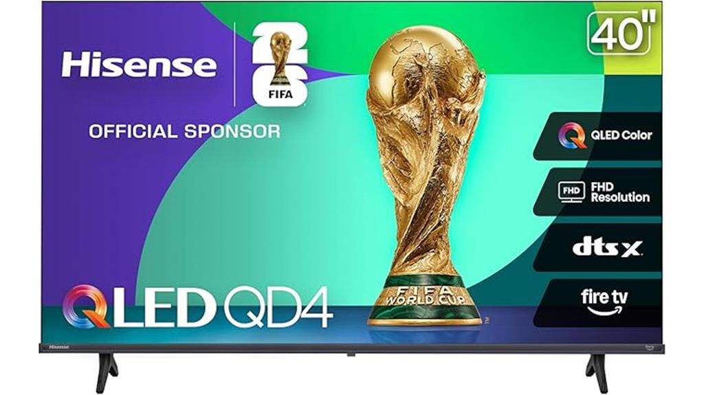 hisense 40 inch qled tv