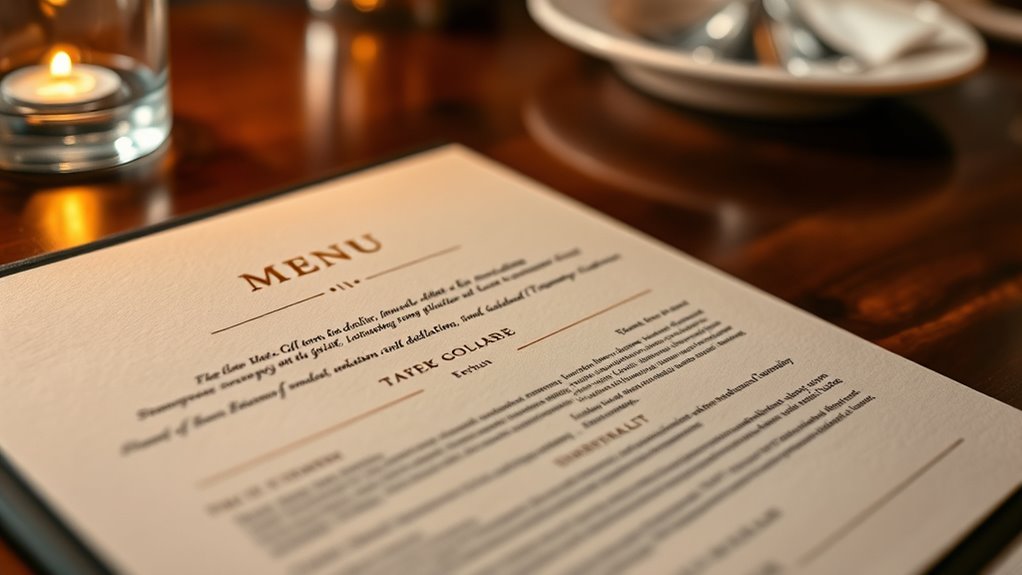 honest sensory trustworthy menu