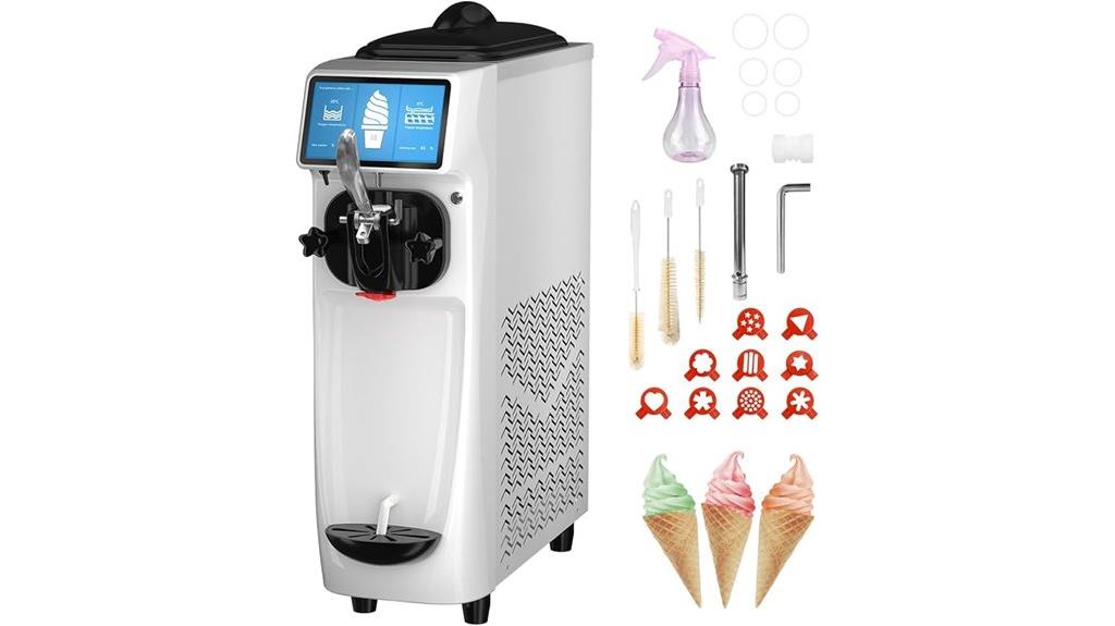 ice cream machine display