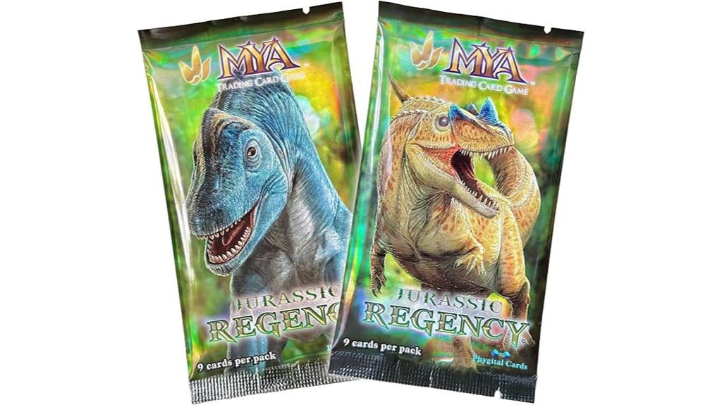 jurassic themed booster card packs
