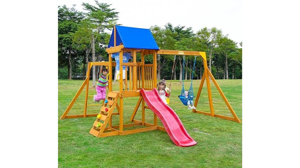 kids swing set with monkey bars