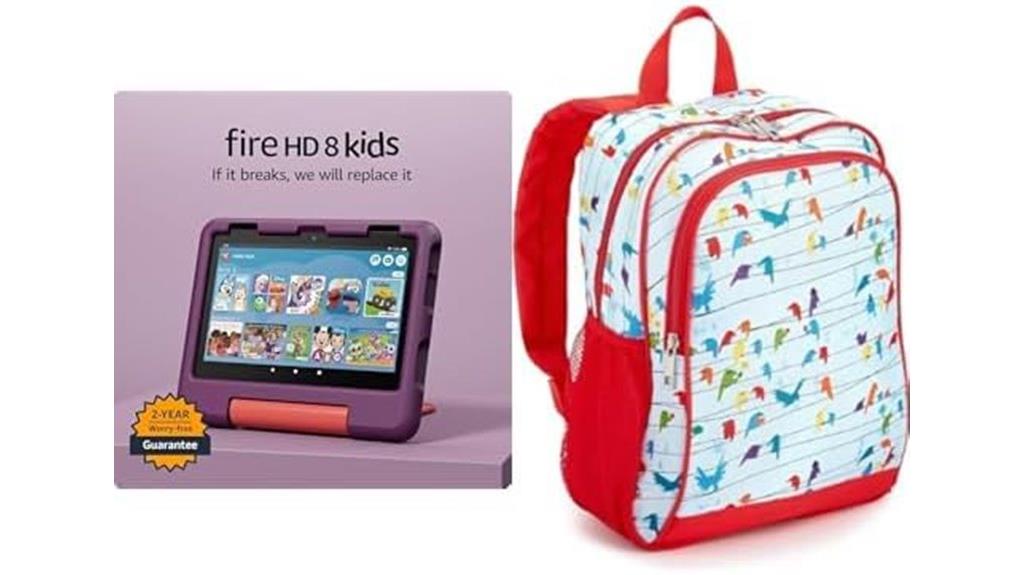 kids tablet with backpack