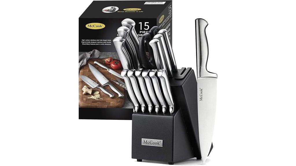 knife sets with built in sharpener