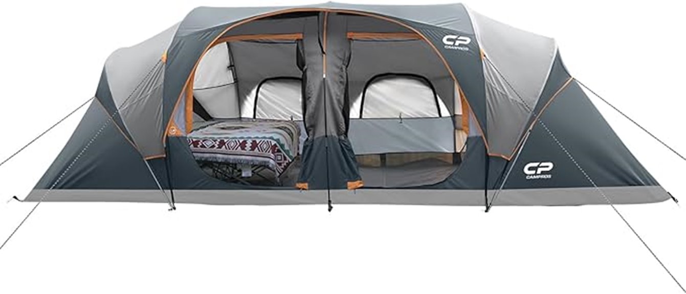 large 12 person camping tent