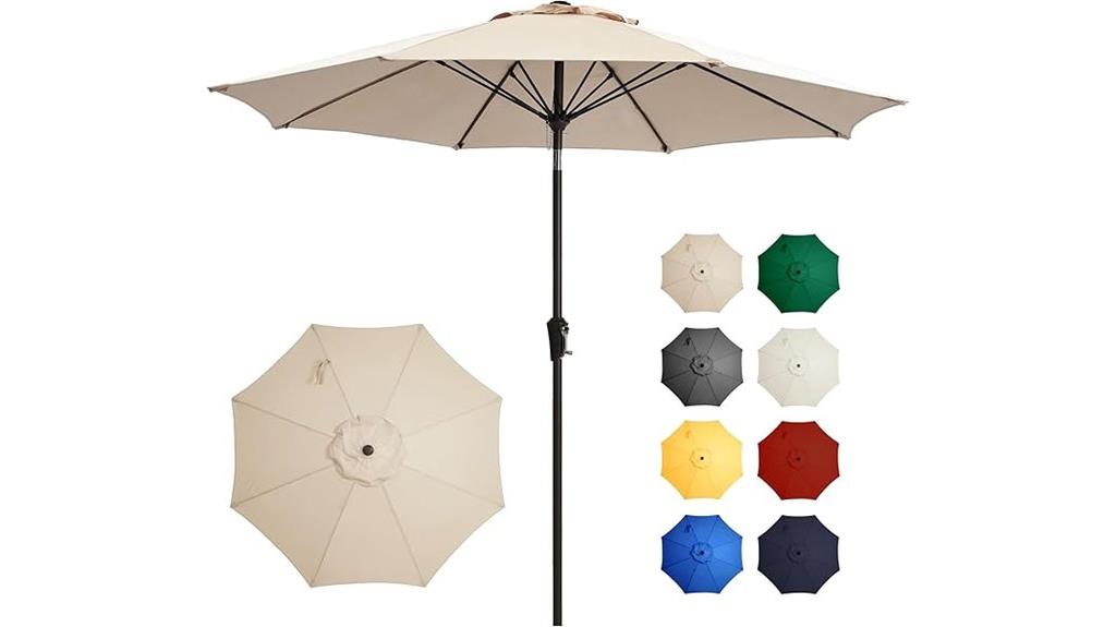 large 9ft outdoor umbrella