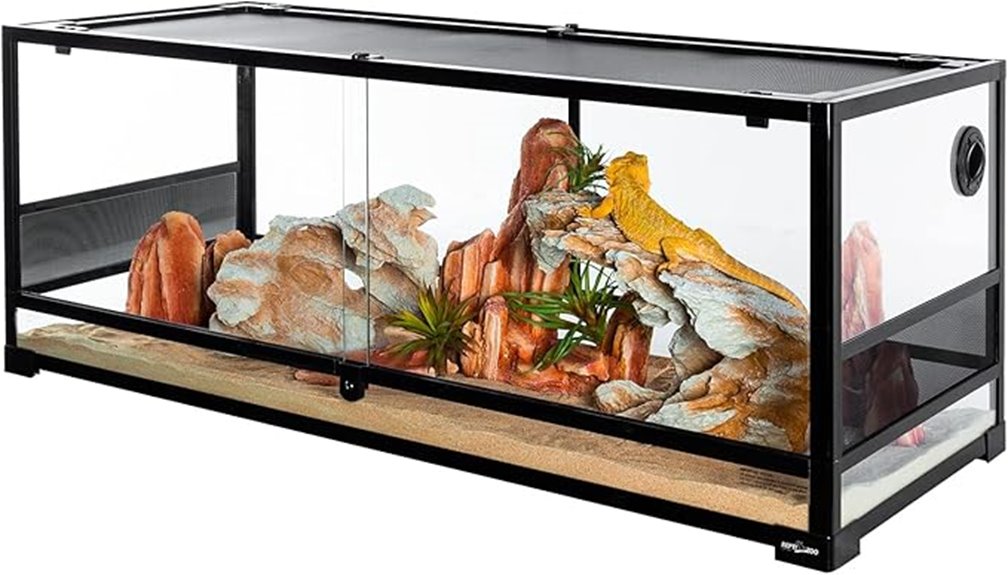 large tempered glass reptile enclosure