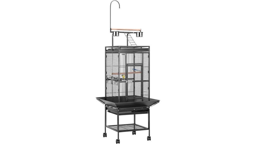 large wrought iron bird cage