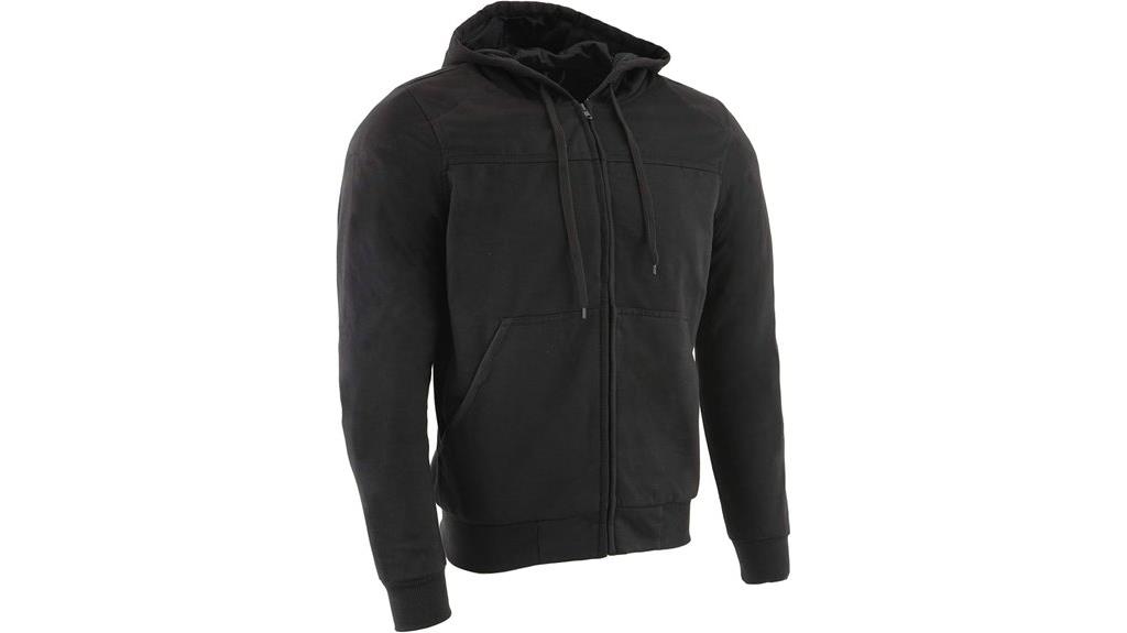 leather armored riding hoodie