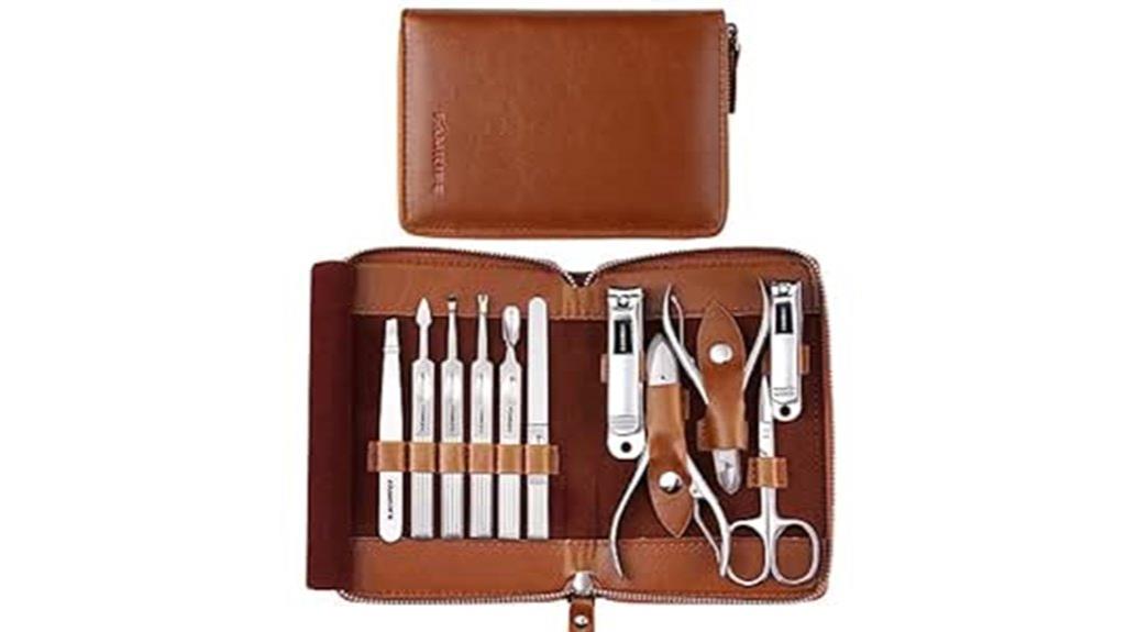 leather case manicure kit