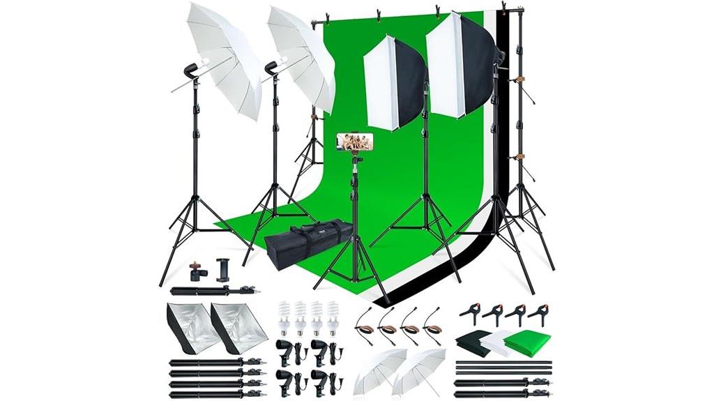 lighting kit with backdrops