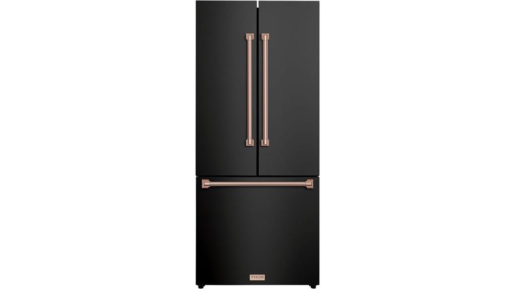 luxury black rose gold refrigerator