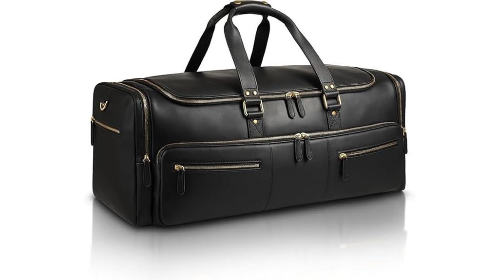 luxury men s leather duffle