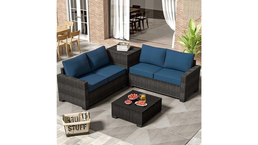 luxury rattan patio set