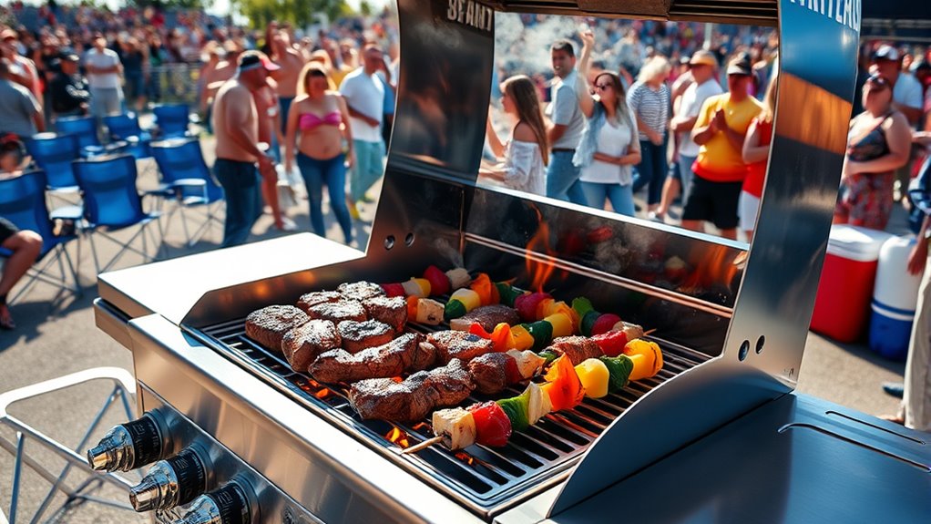 luxury tailgate grilling equipment
