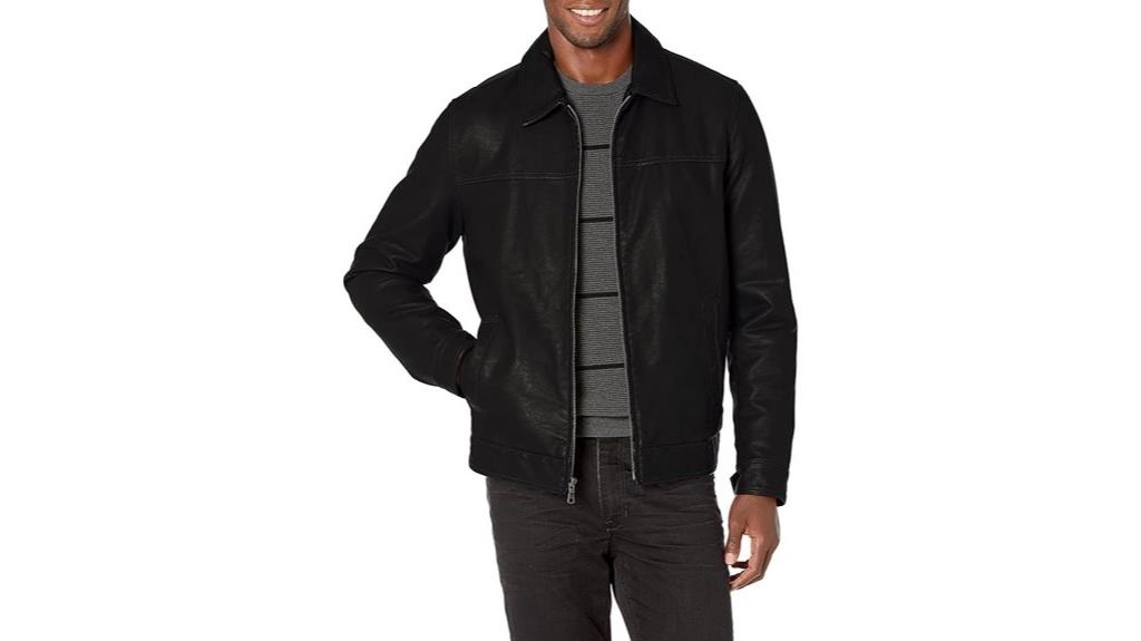 men s faux leather jacket
