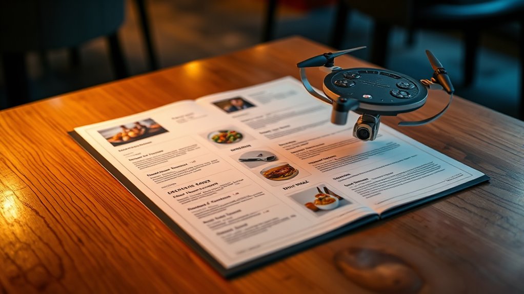 menu layout and eye tracking