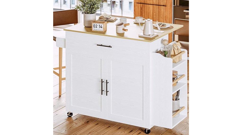 mobile kitchen island with storage
