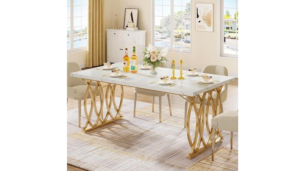 modern 4 6 person dining table