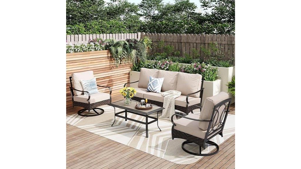 modern 4 piece patio set