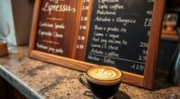optimized espresso menu design