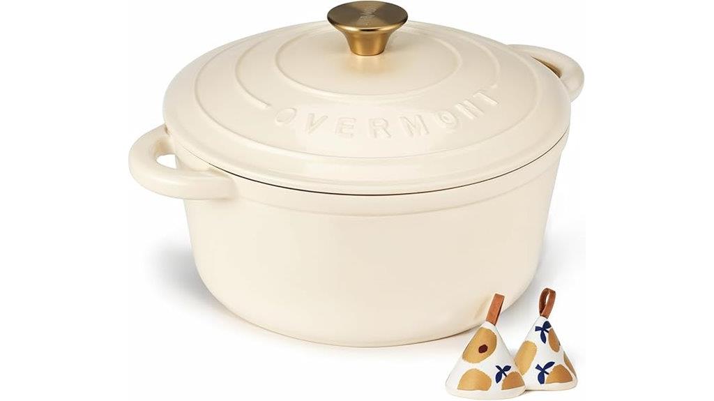 overmont 7qt enameled dutch oven