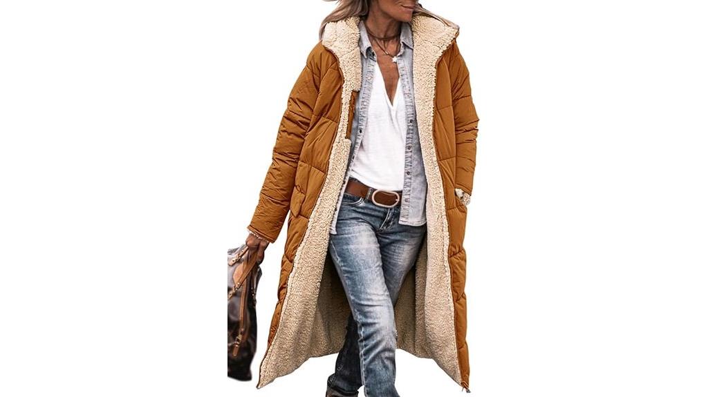 oversized shearling fleece coat