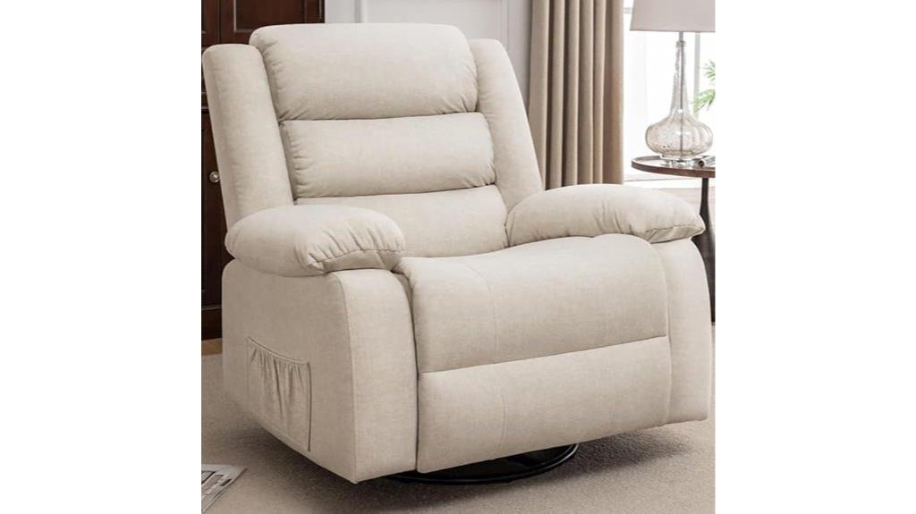 oversized swivel massage chair