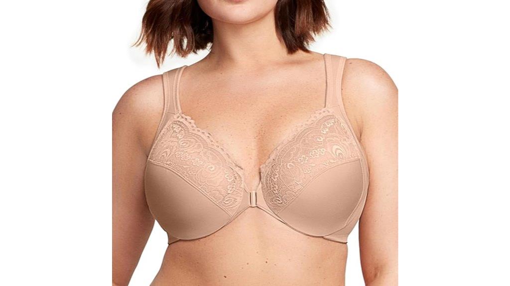 plus size front closure bra