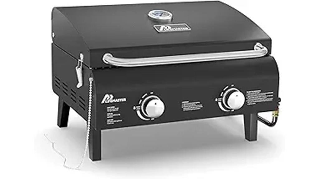 portable black gas grill