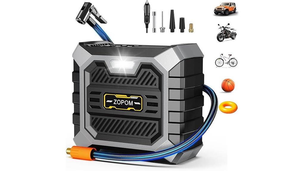 portable tire inflator with gauge