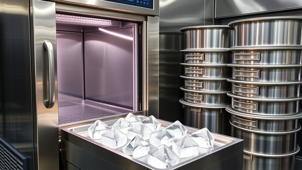 rapid freezing with liquid nitrogen