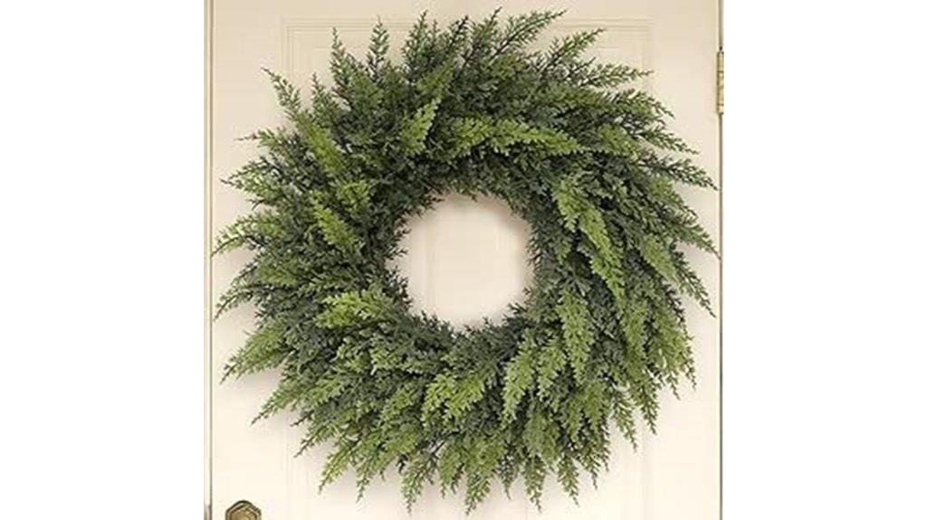 real christmas cedar wreath