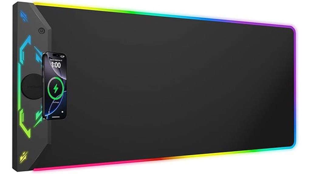 rgb wireless charging desk mat