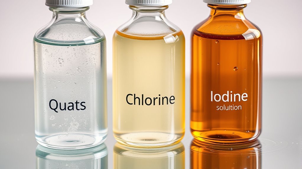 sanitizer types and concentrations