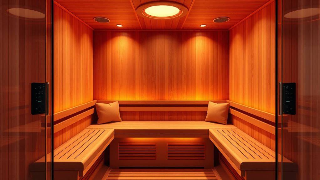 sauna size tech safety