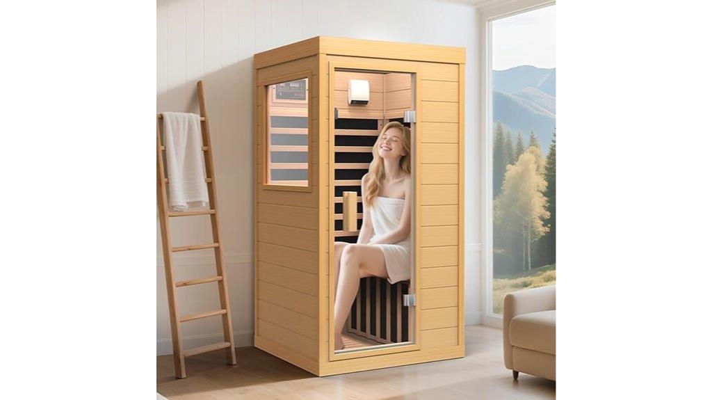 sauna with speakers control