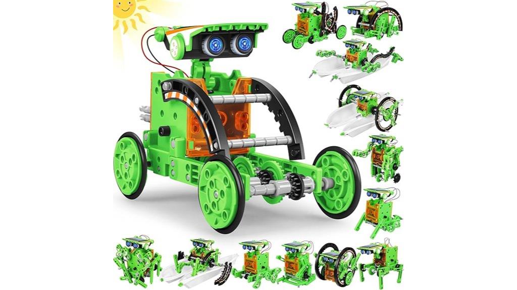 solar powered 13 in 1 robot