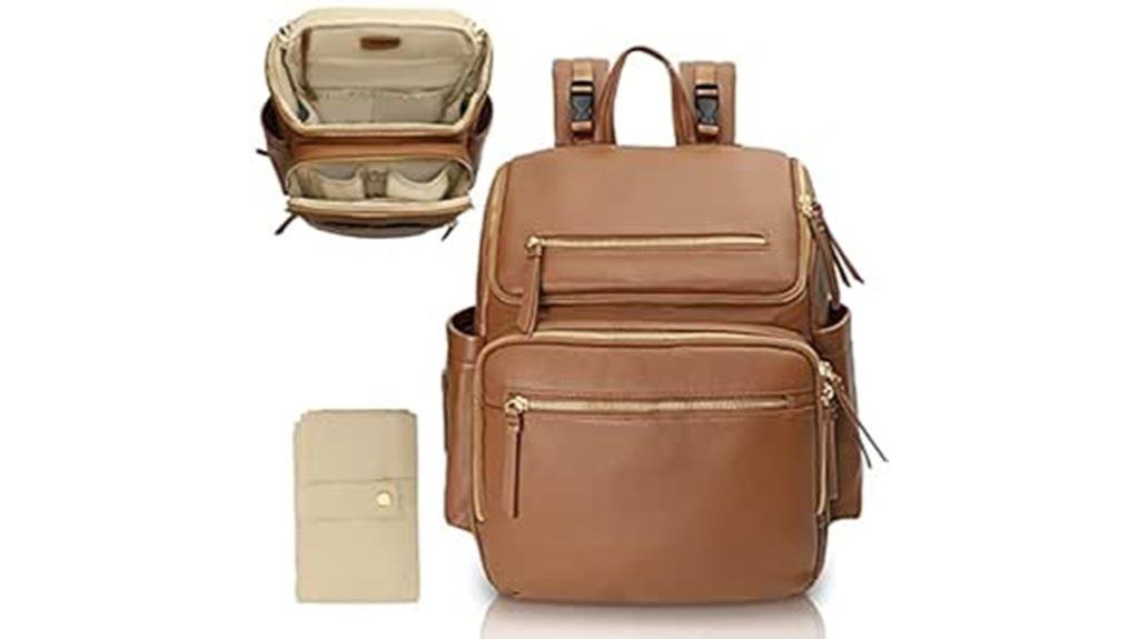 spacious diaper backpack with accessories