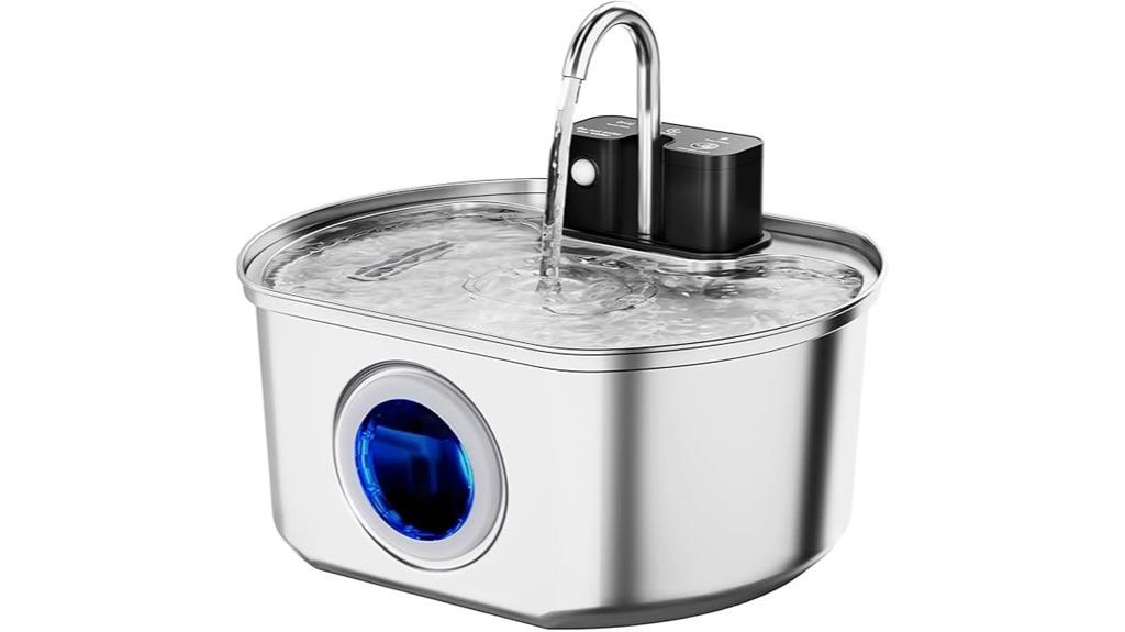 stainless wireless battery fountain