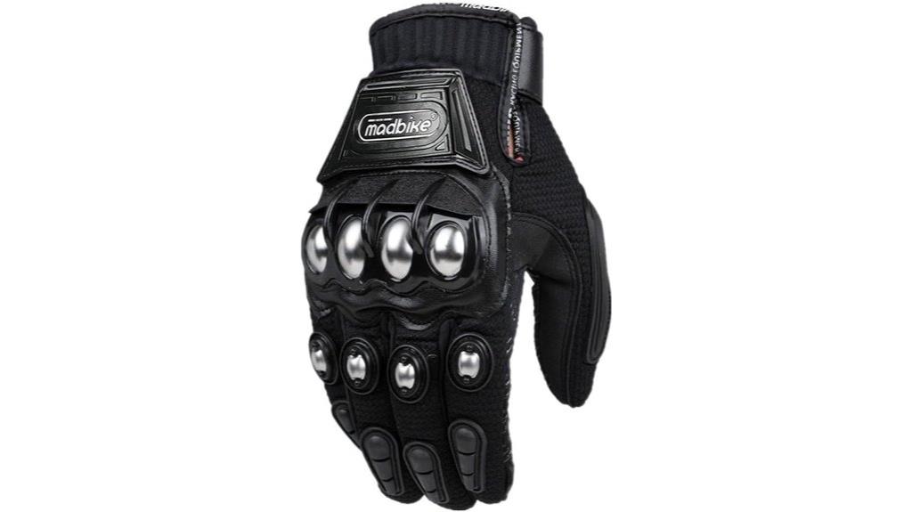 steel touchscreen bicycle gloves